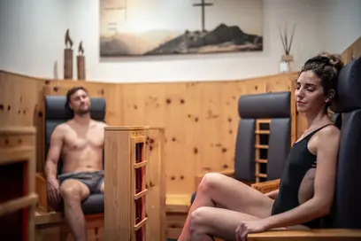 Abschalten in der Infrarot Kabine 